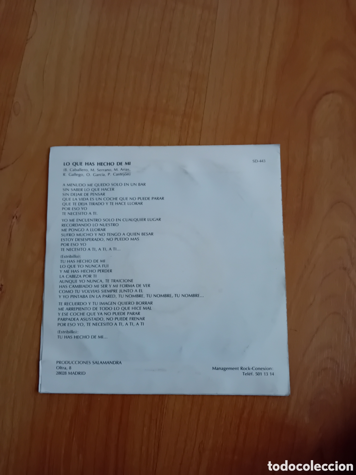 Discos de vinilo: LA LLAMADA. LO QUE HAS HECHO DE MI - Foto 2