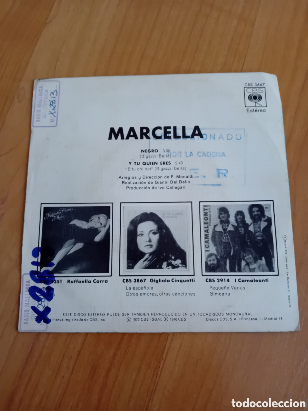 Discos de vinilo: MARCELLA. NEGRO. Y TU QUIEN ERES - Foto 2