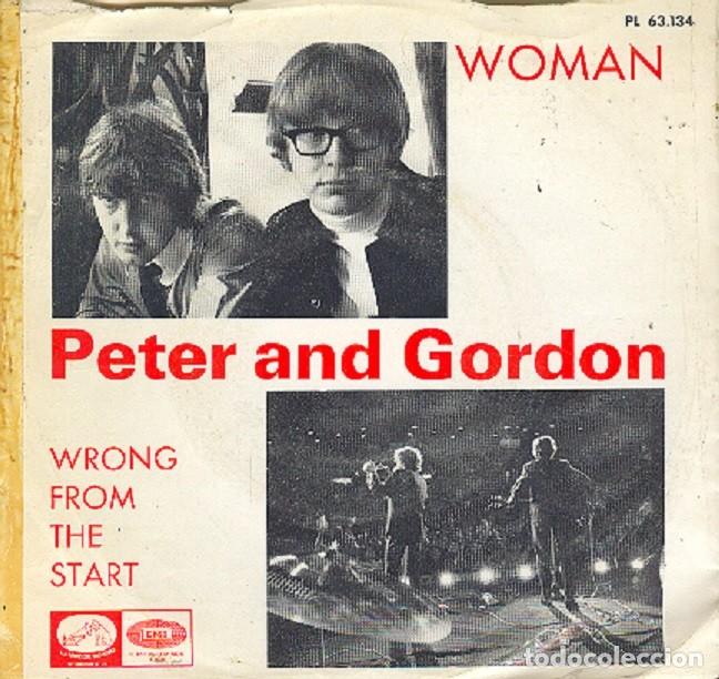 Discos de vinilo: Peter and Gordon &ndash; Woman; Wrong from the start &ndash; VSA 63.134 &ndash; 1966 - Foto 1