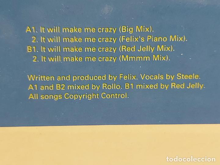 Discos de vinilo: FELIX / IT WILL MAKE ME CRAZY / MAXI SG-1992 / MBC. ***/*** - Foto 4