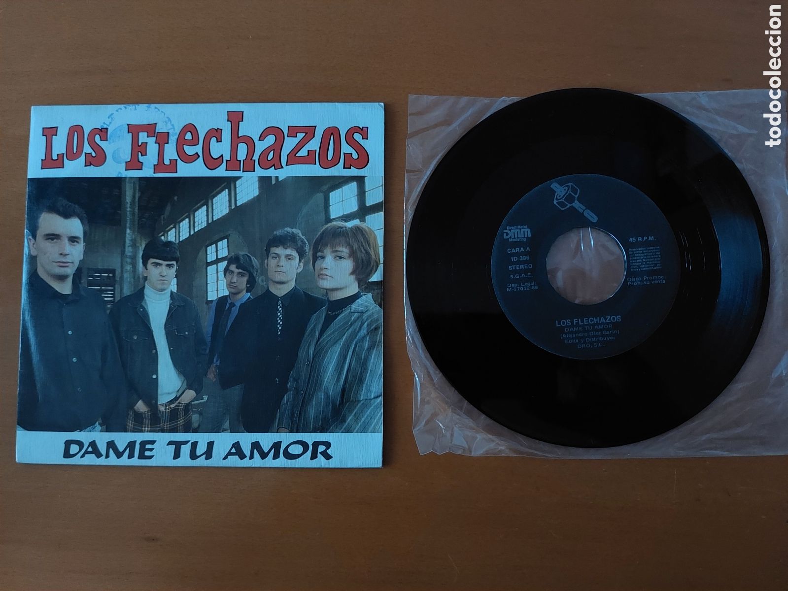 Discos de vinilo: LOS FLECHAZOS - DAME TU AMOR - SINGLE 1990 - Foto 1