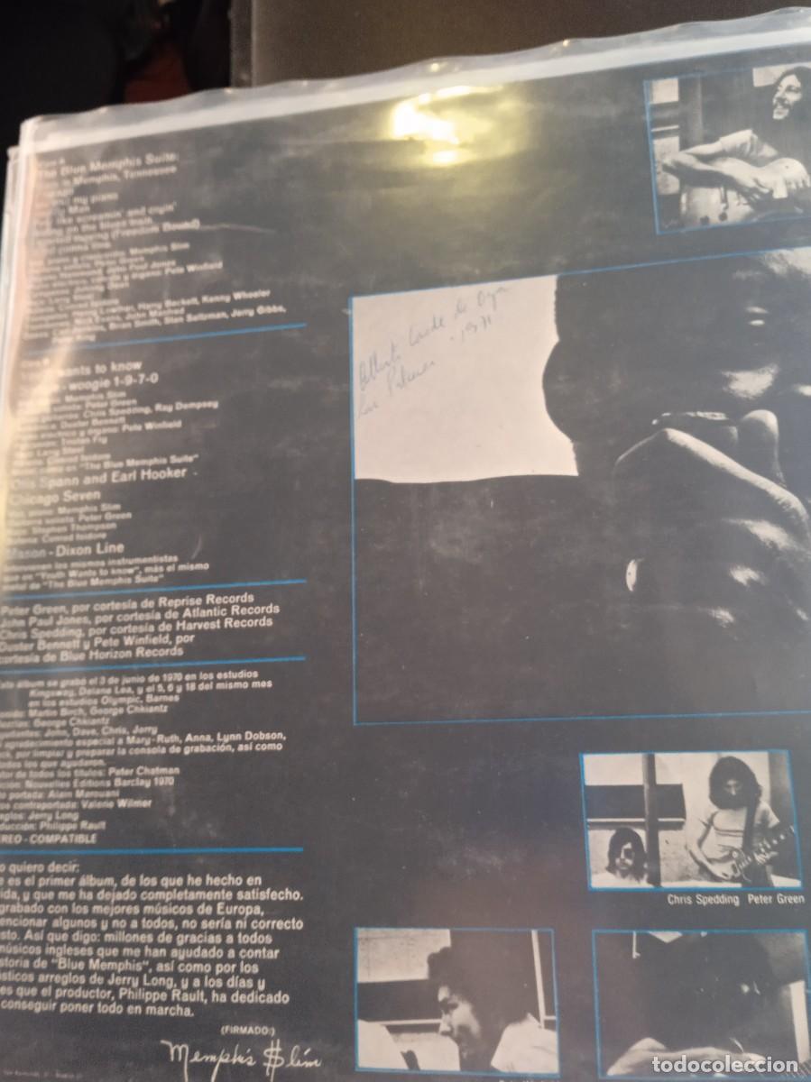 Discos de vinilo: MEMPHIS SLIM- BLUE MEMPHIS. LP - Foto 2