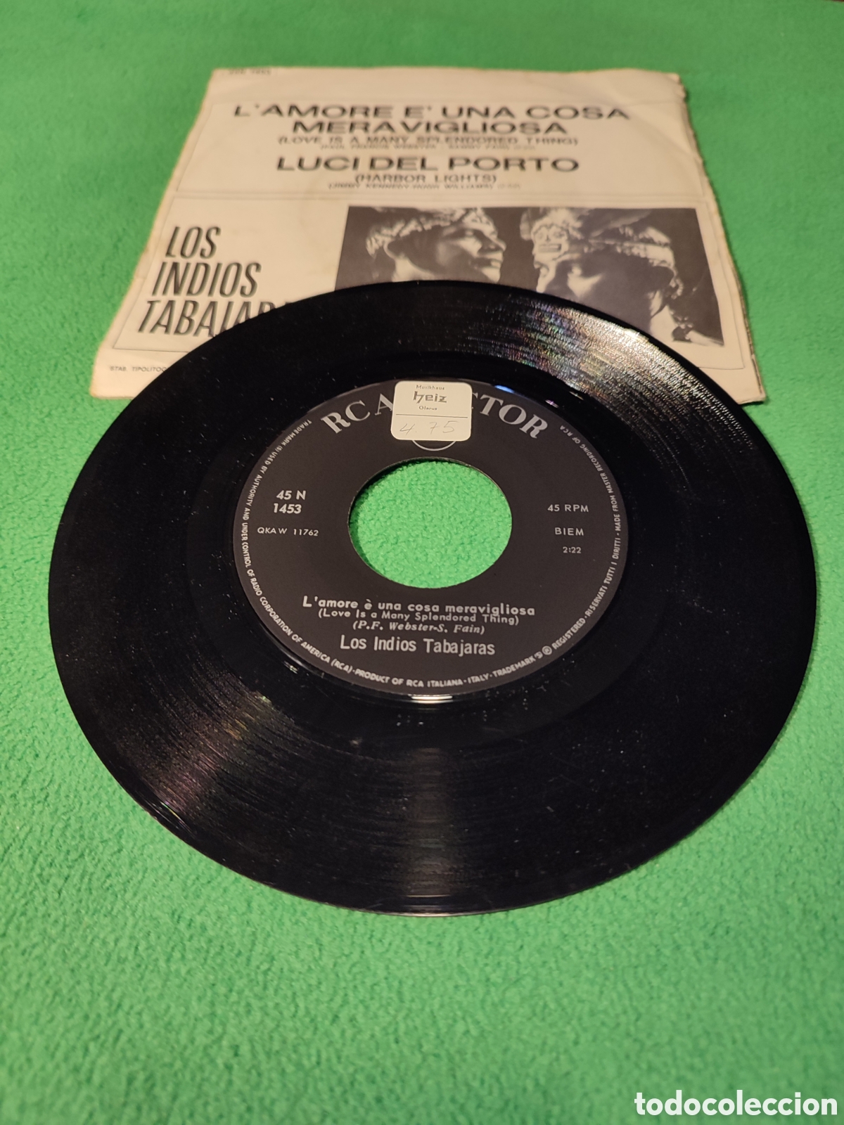 Discos de vinilo: Los Indios Trabajaras - Lamore e una cosa meravigliosa - Foto 2