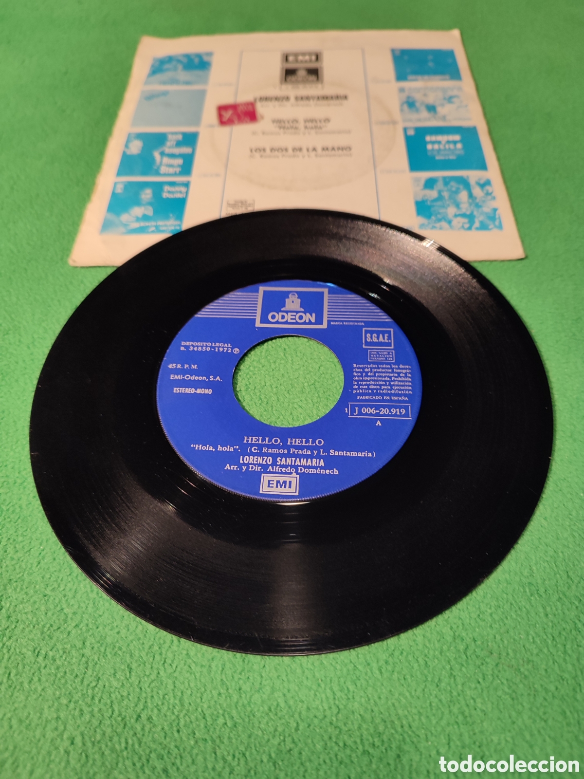 Discos de vinilo: Lorenzo Santamar&iacute;a - Hello, hello - Foto 2
