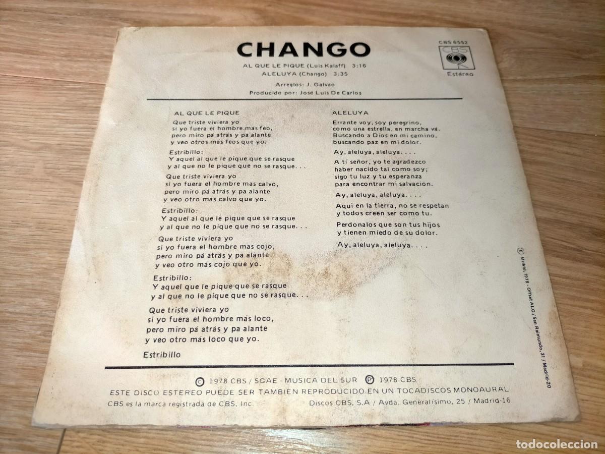 Discos de vinilo: CHANGO-AL QUE LE PIQUE-ORIGINAL 1978 - Foto 2
