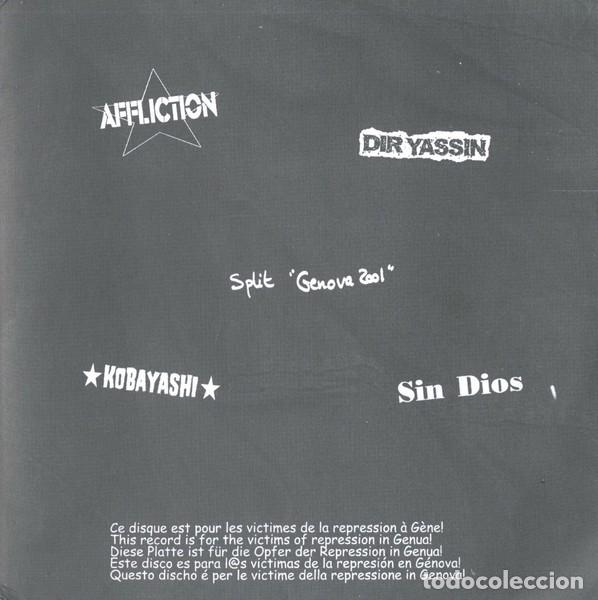 Discos de vinilo: Affliction / Sin Dios / Dir Yassin / Kobayashi &ndash; Split &rdquo;Genova 2001&rdquo; - Con Encarte - Foto 1