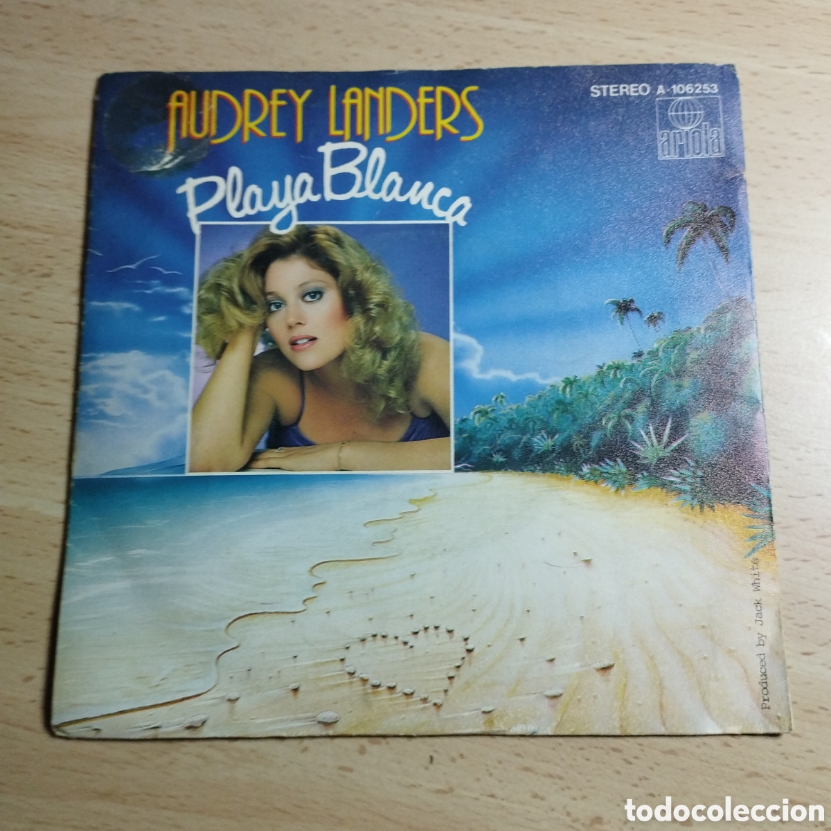 Discos de vinilo: Single 7&rdquo; PROMO. Audrey Landers 1984 Playa blanca.