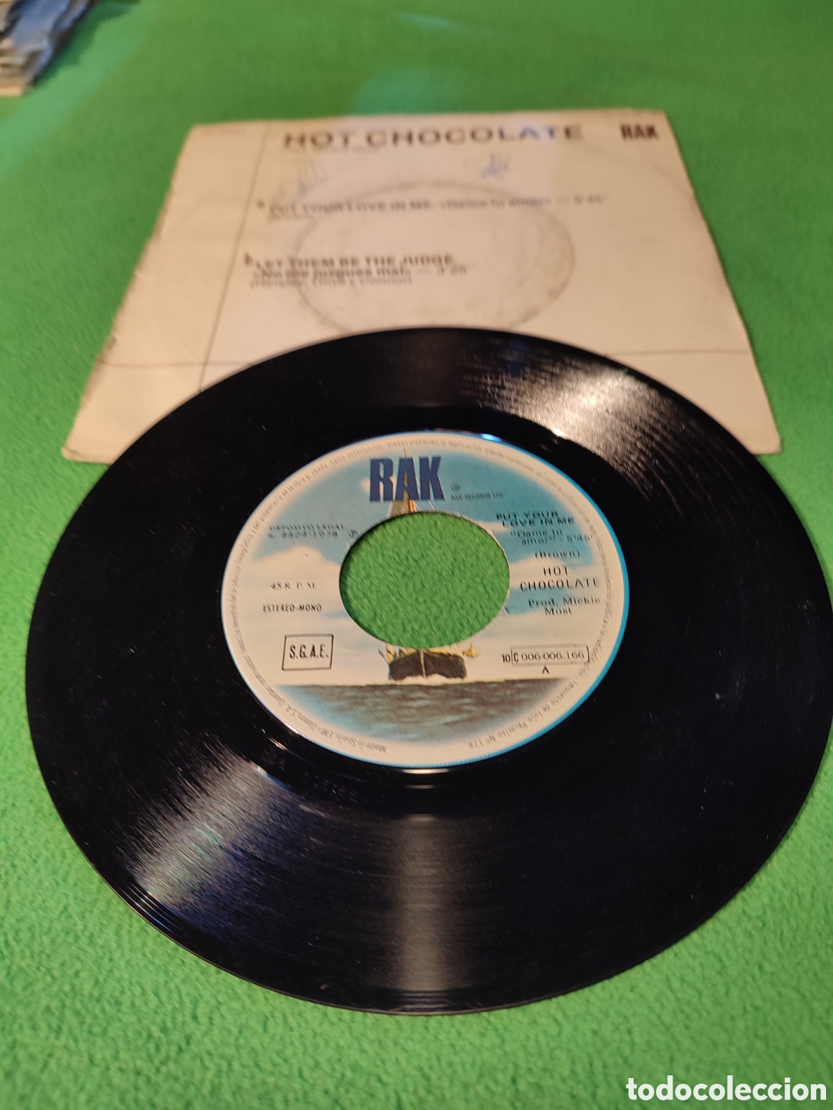 Discos de vinilo: Hot Chocolate - Dame tu amor - Foto 2