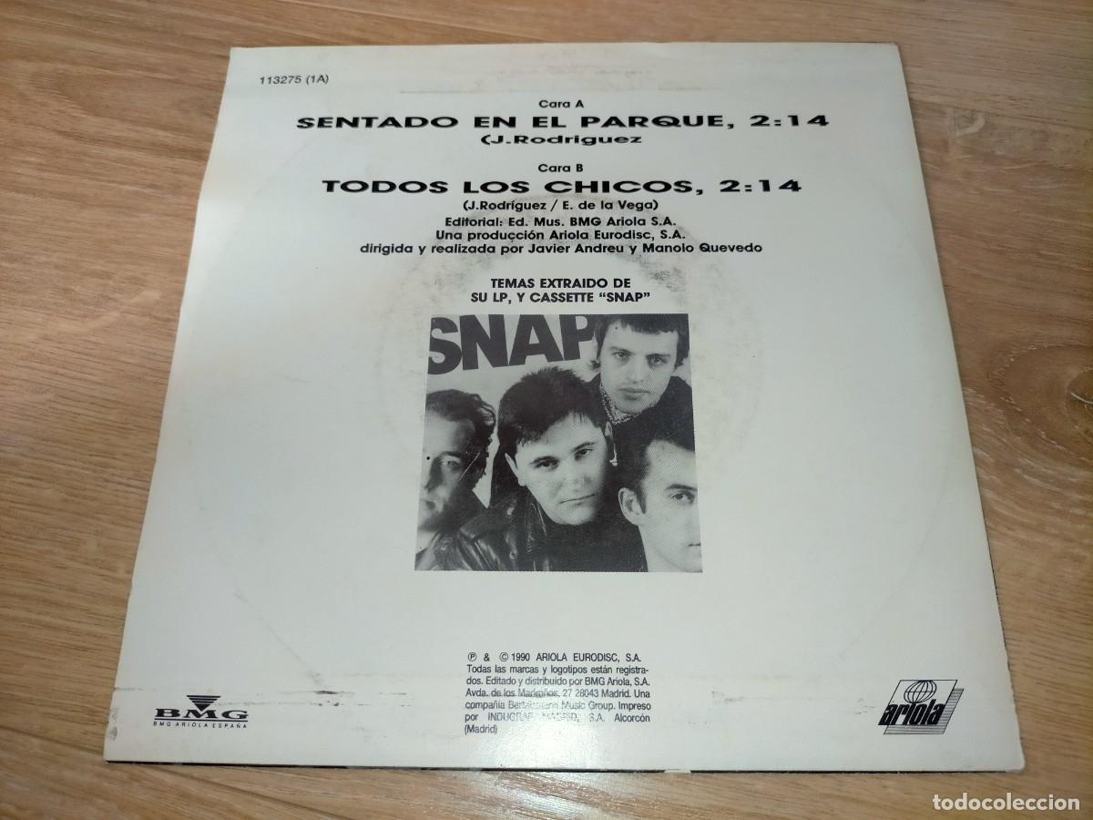 Discos de vinilo: SNAP-SENTADO EN EL PARQUE-ORIGINAL 1990 - Foto 2