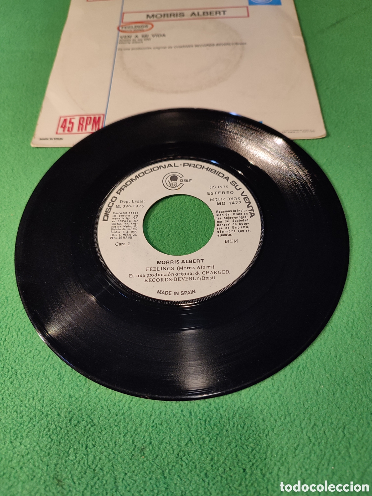Discos de vinilo: Morris Albert - Feeling - Foto 2