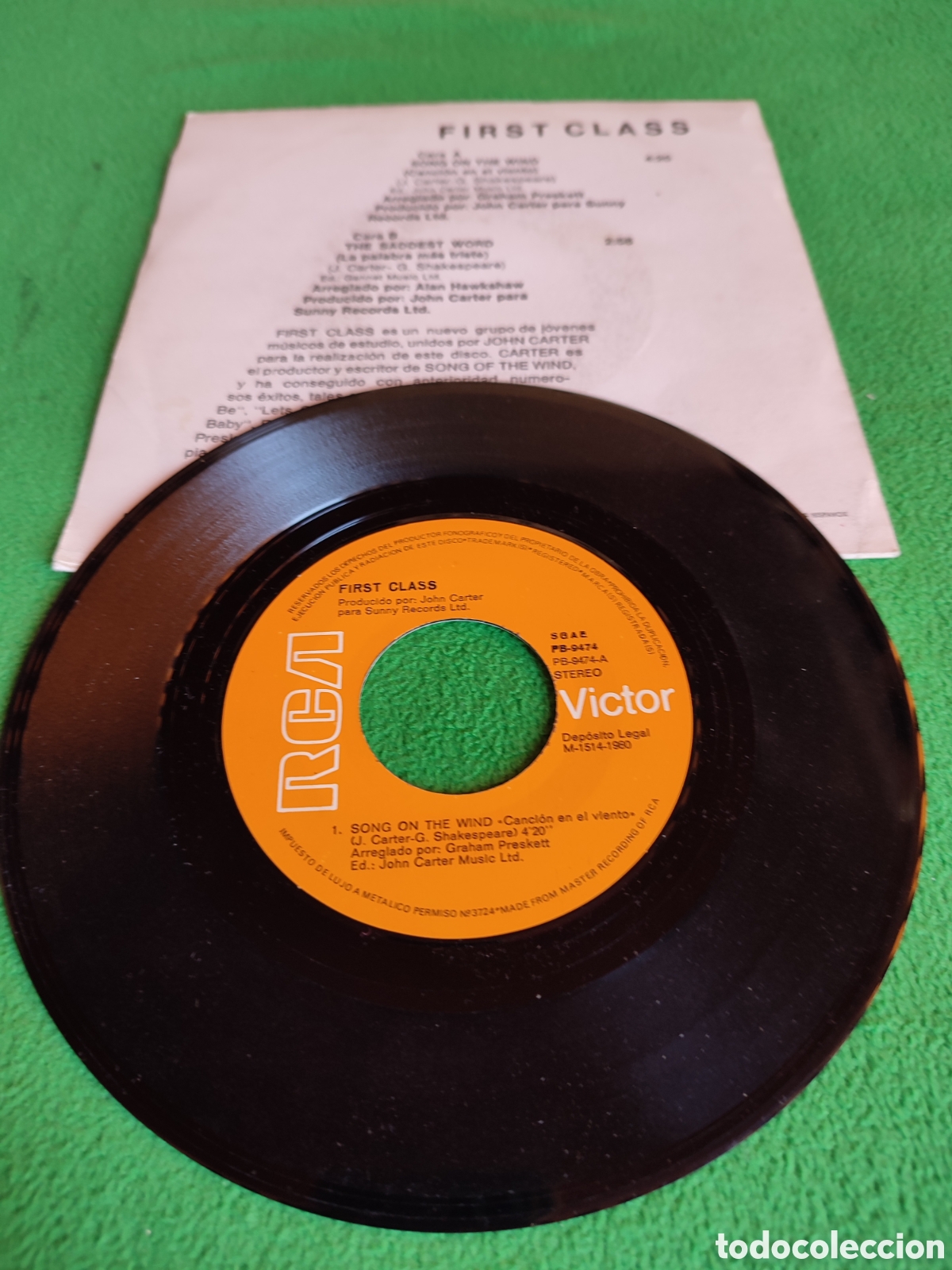 Discos de vinilo: First Class - Song on the wind - Foto 2