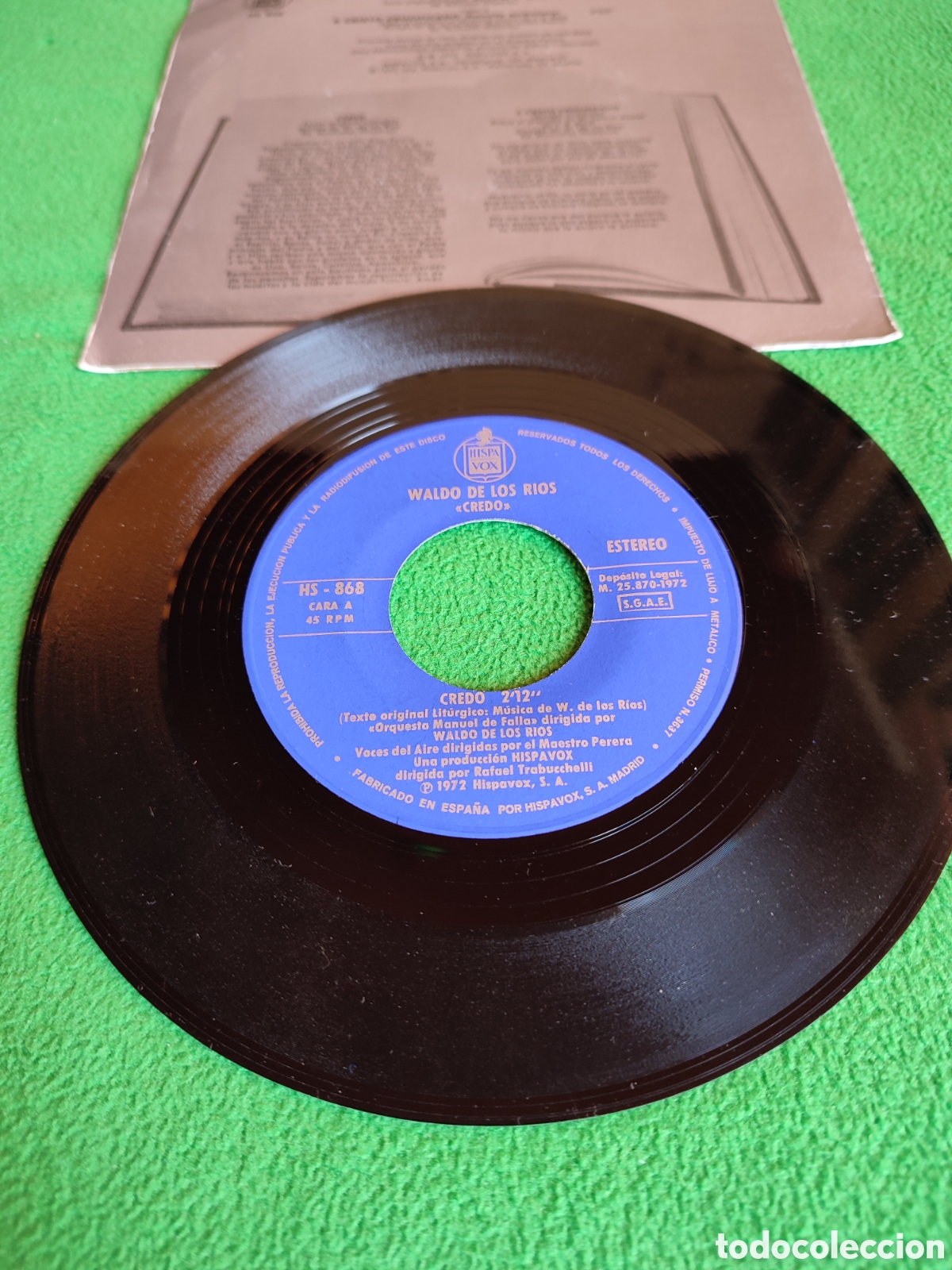 Discos de vinilo: Waldo de los R&iacute;os - Credo - Foto 2