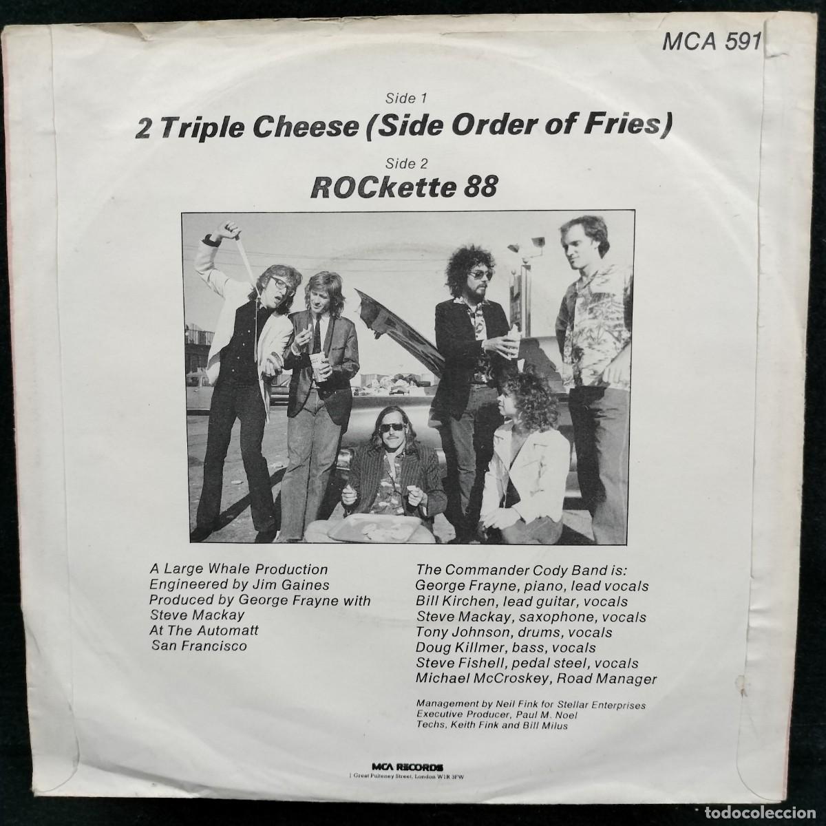 Discos de vinilo: TWO TRIPLE CHEESE - COMMANDER CODY - MCA 591 - SINGLE VINILO / CAA S-88 - Foto 2