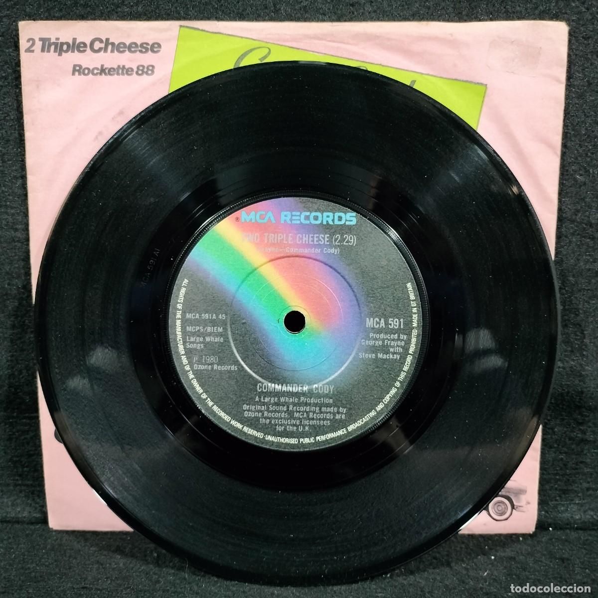 Discos de vinilo: TWO TRIPLE CHEESE - COMMANDER CODY - MCA 591 - SINGLE VINILO / CAA S-88 - Foto 3