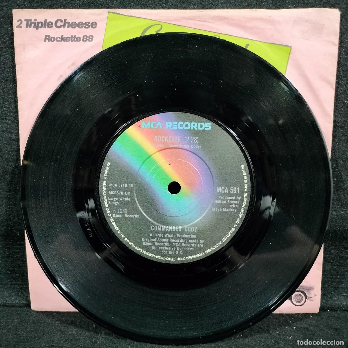 Discos de vinilo: TWO TRIPLE CHEESE - COMMANDER CODY - MCA 591 - SINGLE VINILO / CAA S-88 - Foto 4