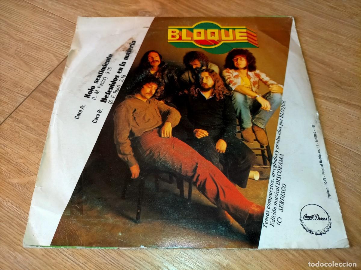 Discos de vinilo: BLOQUE-SOLO SENTIMIENTO-ORIGINAL 1981 - Foto 2