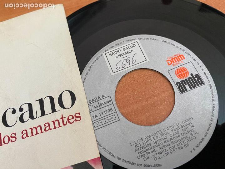 Discos de vinilo: MECANO (LOS AMANTES) SINGLE 1988 (EPI27) - Foto 2