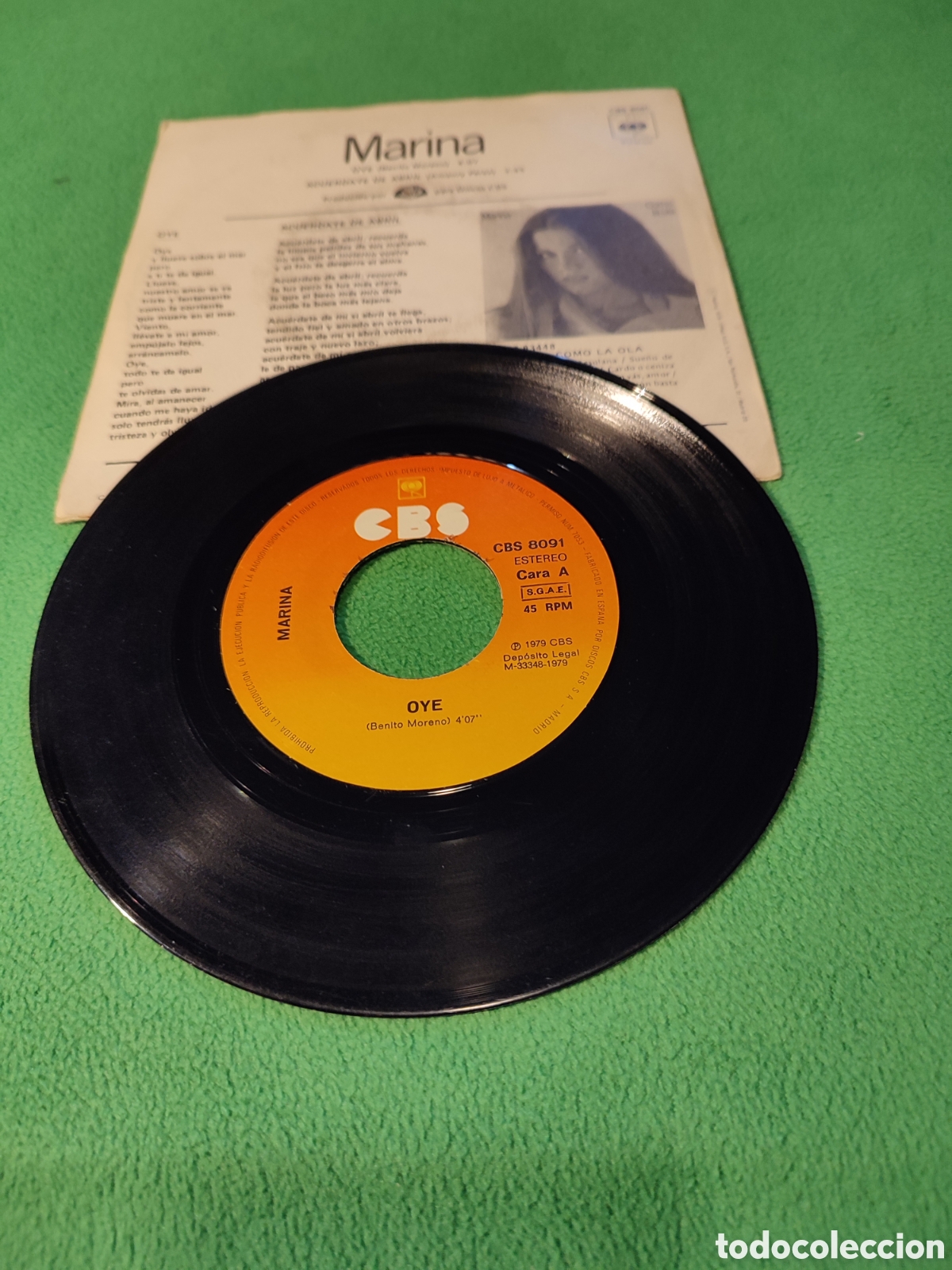 Discos de vinilo: Marina - Oye Single 1979 - Foto 2