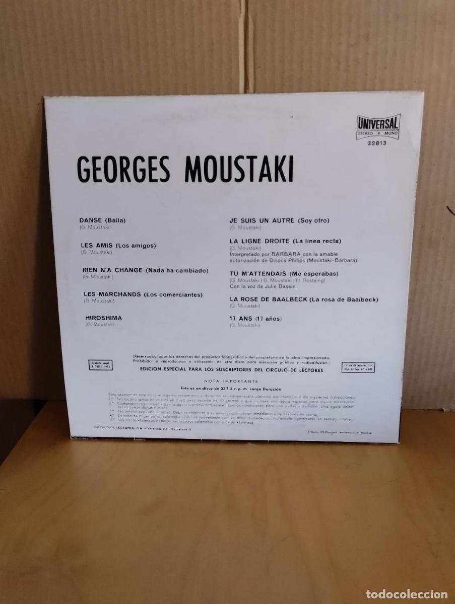 Discos de vinilo: GEORGES MOUSTAKI --- 10 INCH - Foto 2