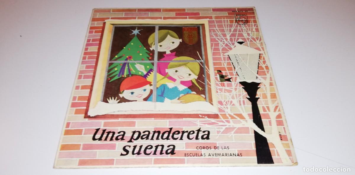 Disques de vinyle: S21-Coros De Las Escuelas Avemarianas - Una Pandereta Suena (7&rdquo;, EP, Mono)- PORT VG+ DISC NM