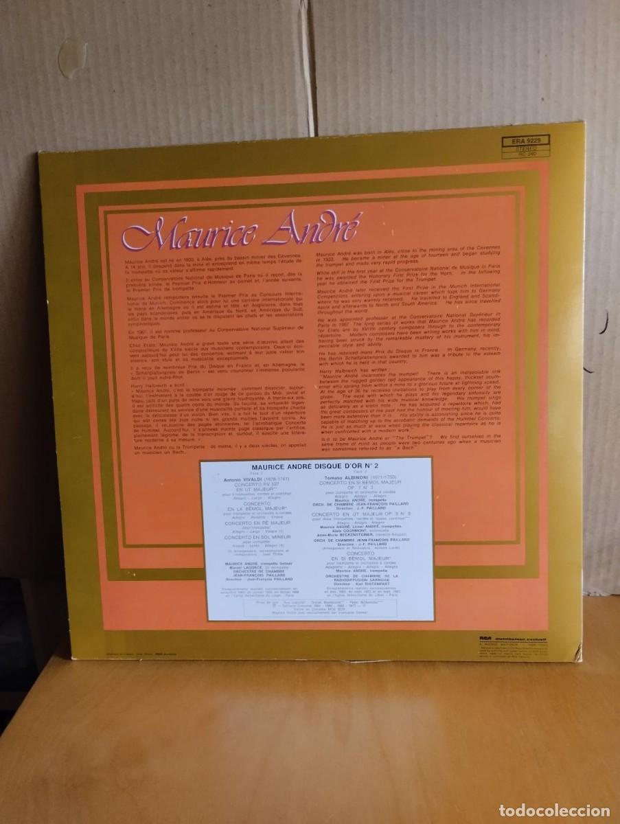 Discos de vinilo: MAURICE ANDRE ---- VIVALDI ET ALBINONI - Foto 2