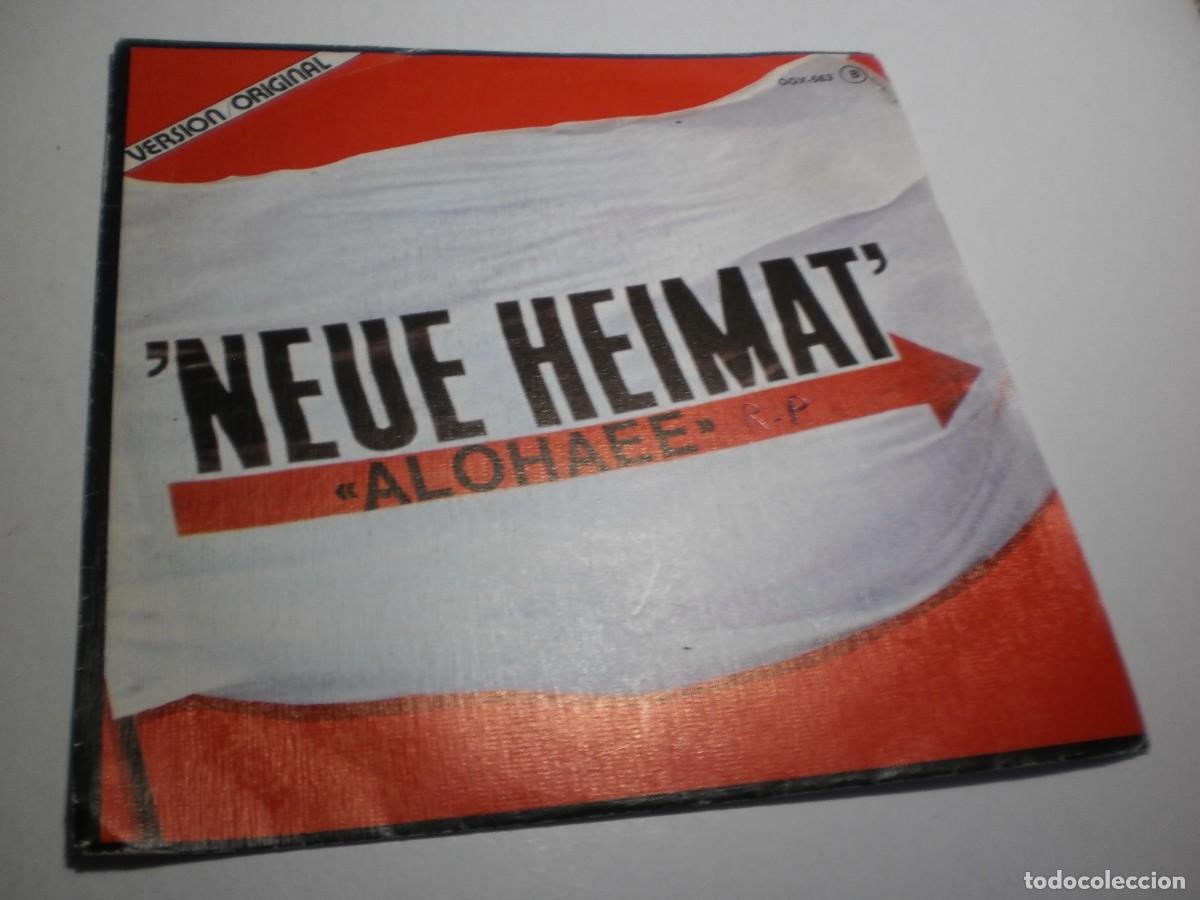 Dischi in vinile: single neue heimat. aloahee. guys in trenchcoats. zafiro 1982 spain (buen estado)