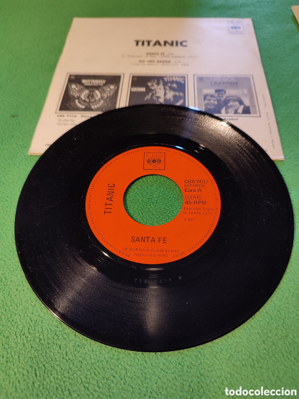 Discos de vinilo: Titanic - Santa Fe single vinilo - Foto 2