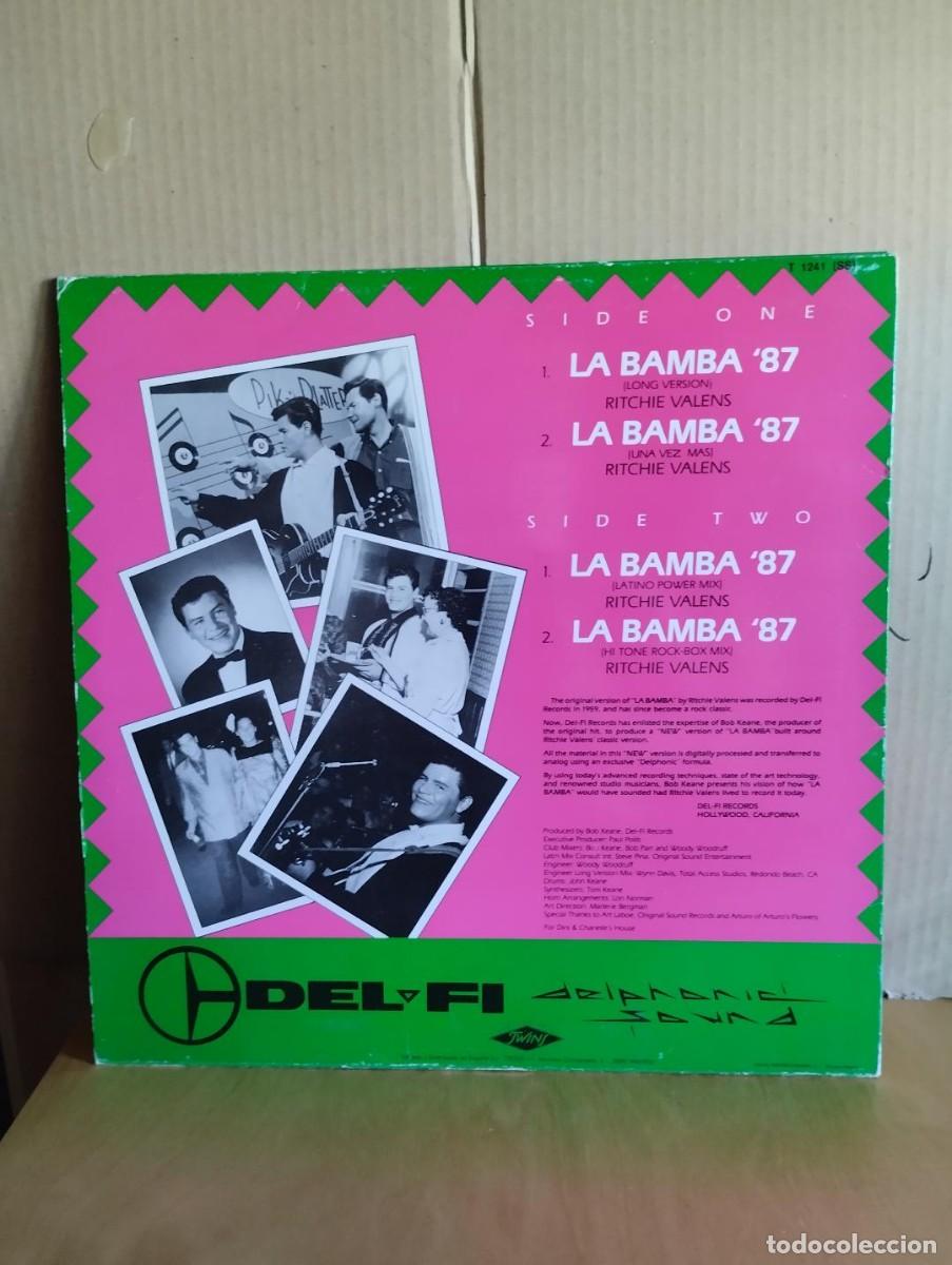 Discos de vinilo: RICHIE VALENS --- LA BAMBA &acute;87 - MAXI - Foto 2