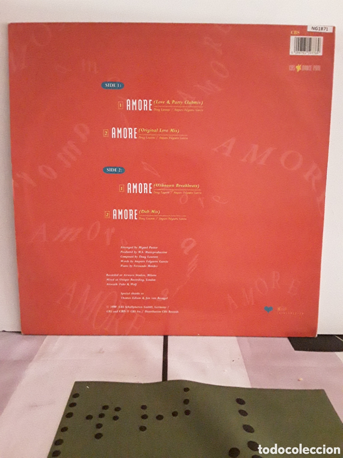 Discos de vinilo: Felguera Garcia &lrm;&ndash; Amore - Foto 2