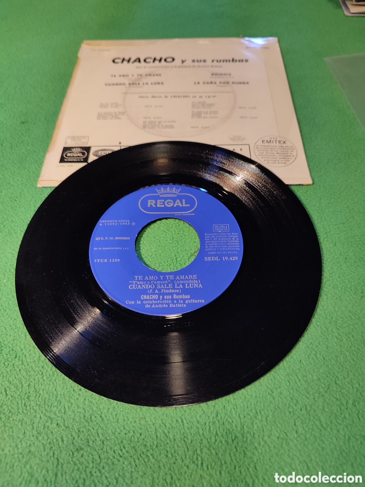 Discos de vinilo: Chacho y sus rumbas - Te amo y te amar&eacute; - Foto 2