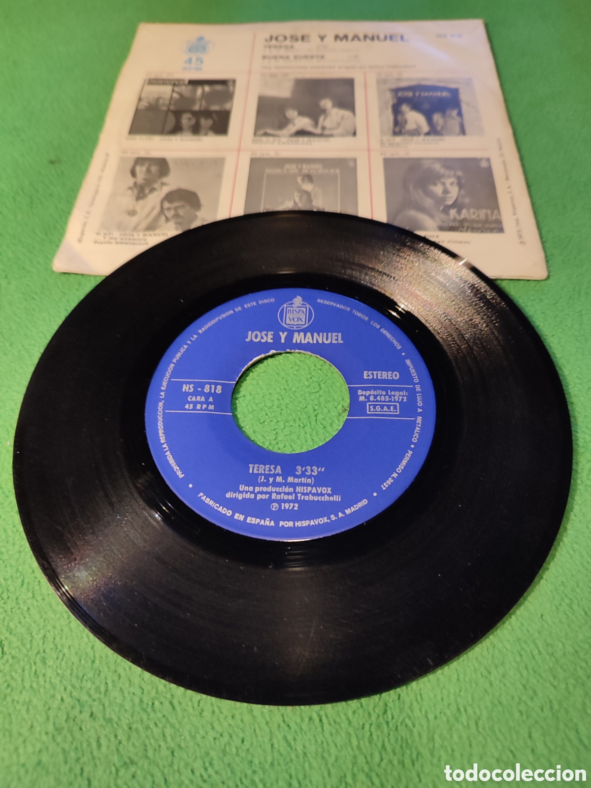 Discos de vinilo: Jos&eacute; y Manuel - Teresa Vinilo Single - Foto 2