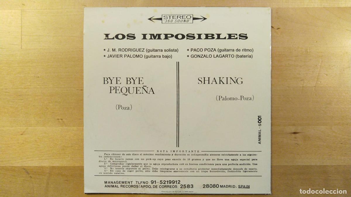 Discos de vinilo: Los Imposibles - Bye Bye Peque&ntilde;a - Foto 3