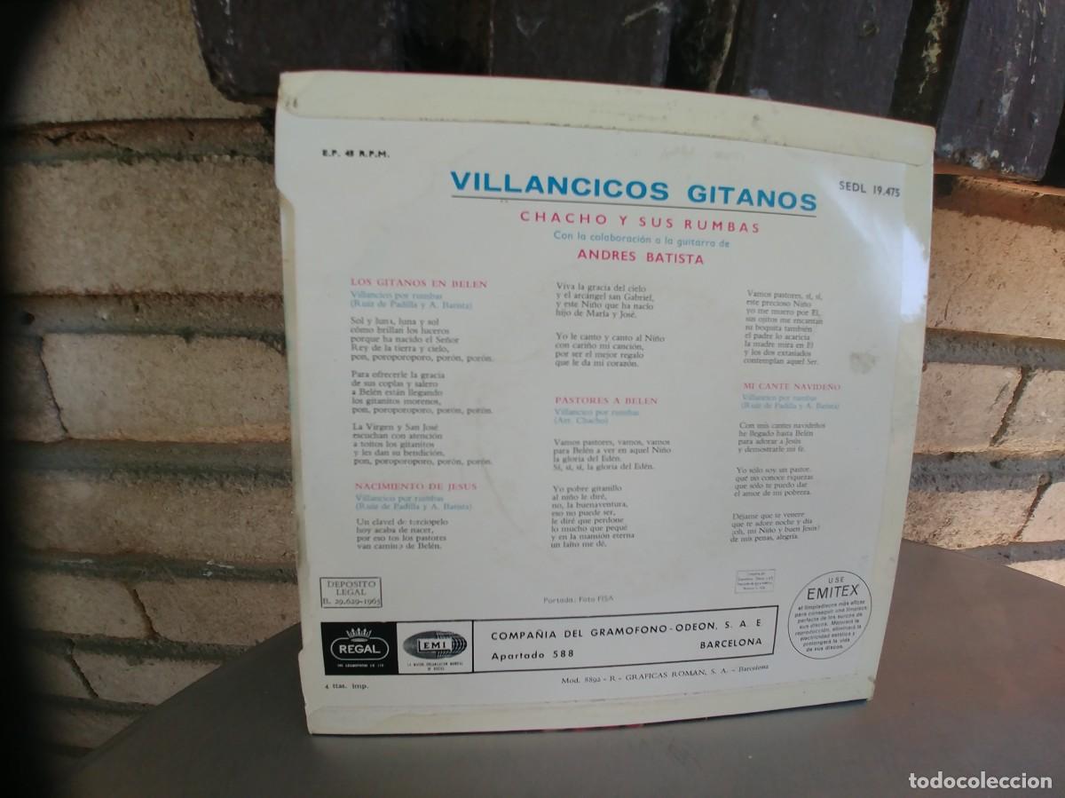 Discos de vinilo: CHACHO-EP VILLANCICOS GITANOS - Foto 2