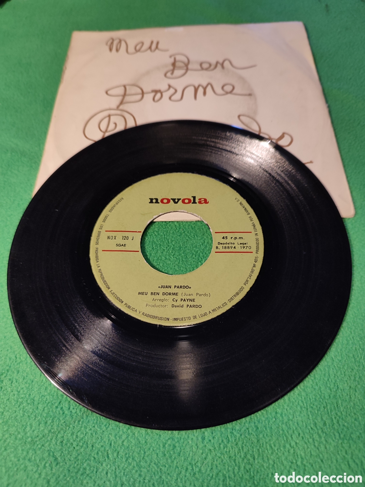 Discos de vinilo: Juan Pardo - Meu ben dorme - Foto 2