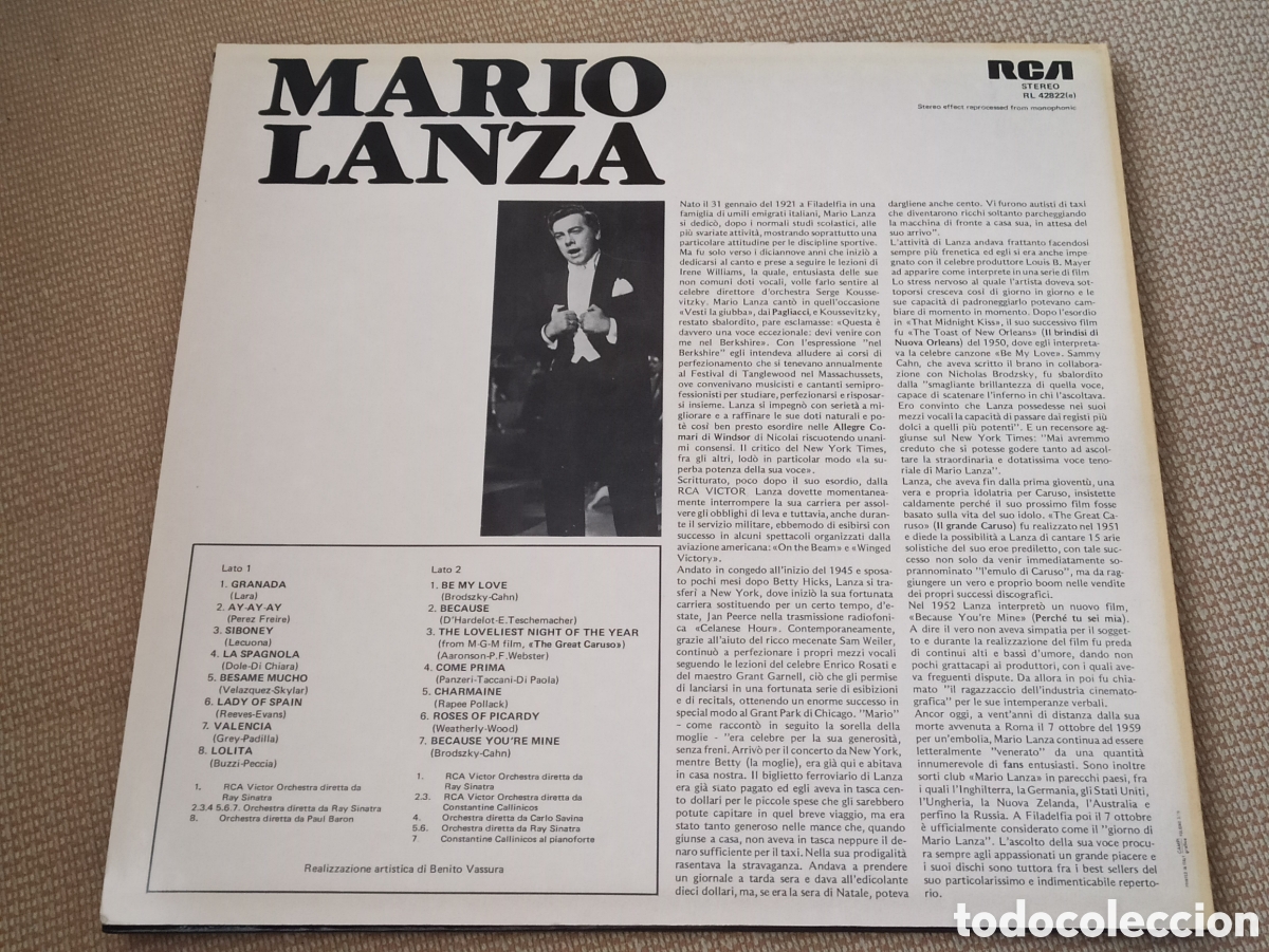 Discos de vinilo: Mario Lanza - Granada (LP) - Foto 2