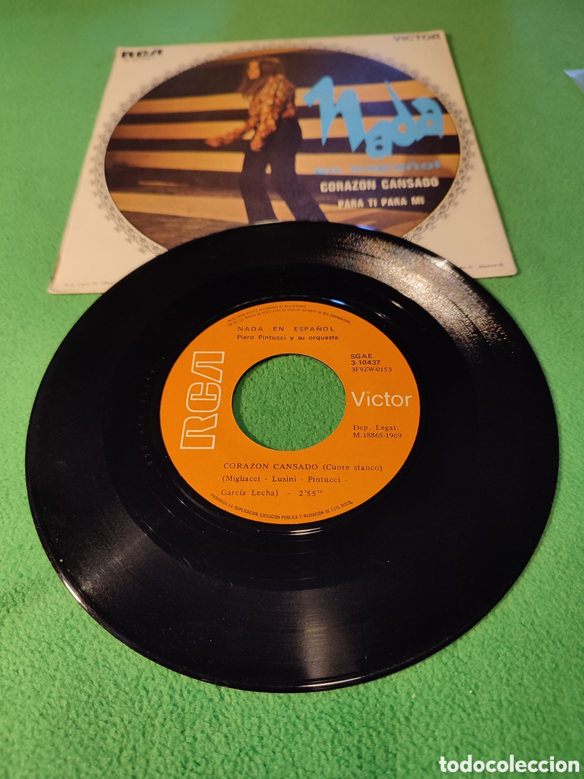 Discos de vinilo: Nada - Coraz&oacute;n cansado en espa&ntilde;ol - Foto 2