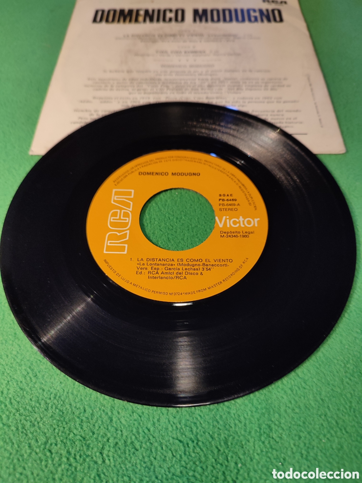 Discos de vinilo: Domenico Modugno - La Lontananza en espa&ntilde;ol - Foto 2
