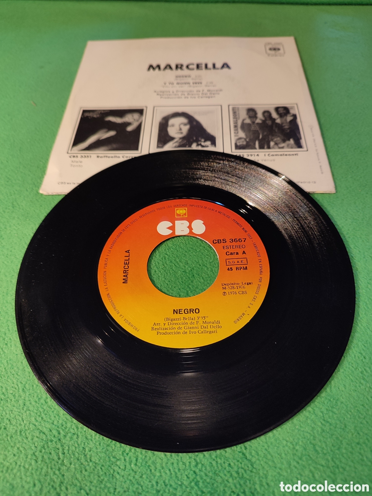 Discos de vinilo: Marcella - Negro Single Vinilo - Foto 2