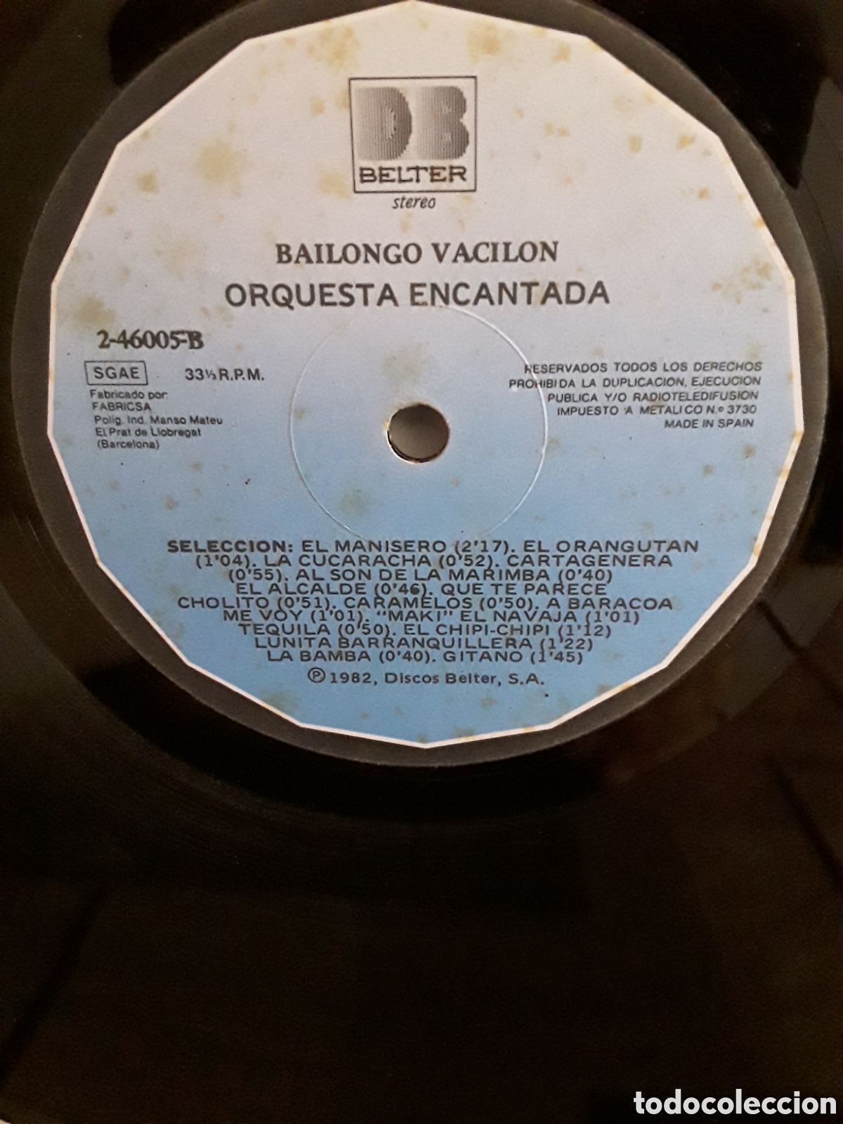 Discos de vinilo: Orquesta Encantada &lrm;&ndash; Bailongo Vacil&oacute;n - Foto 2