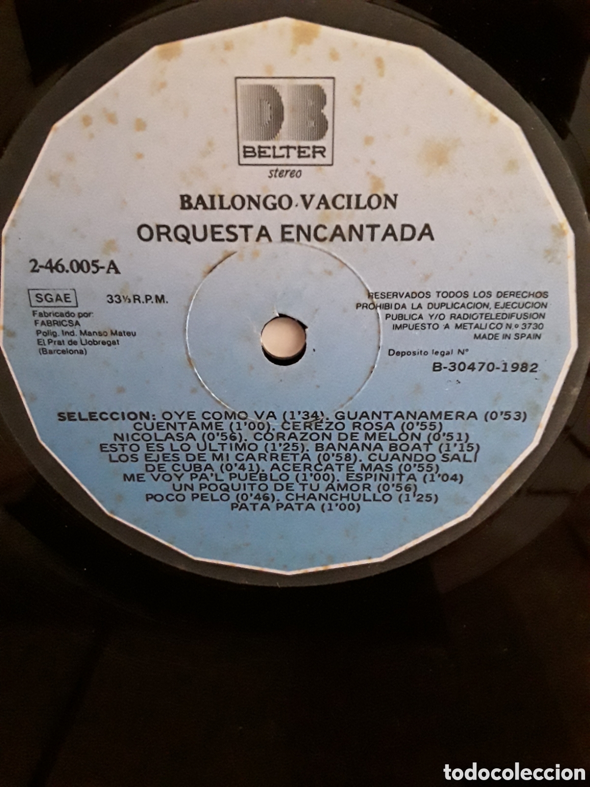 Discos de vinilo: Orquesta Encantada &lrm;&ndash; Bailongo Vacil&oacute;n - Foto 1