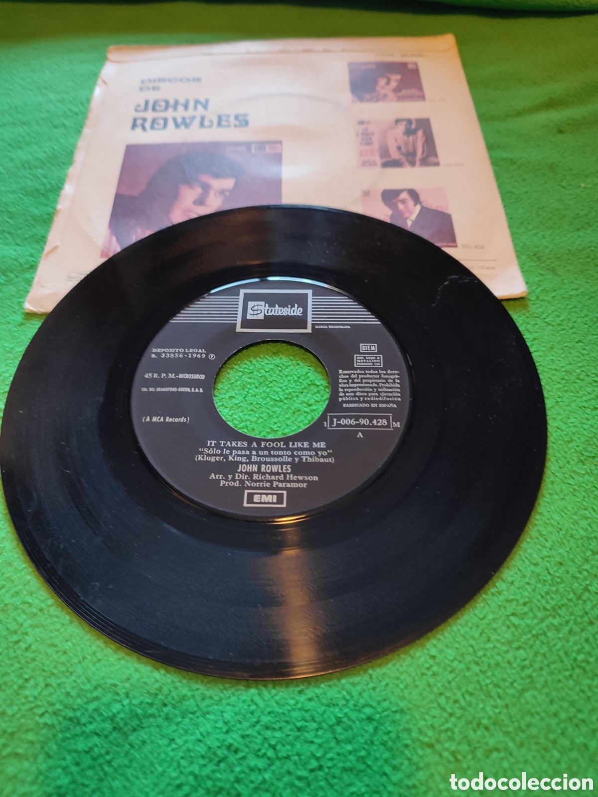 Discos de vinilo: John Rowles - It takes a fool like me - Foto 2