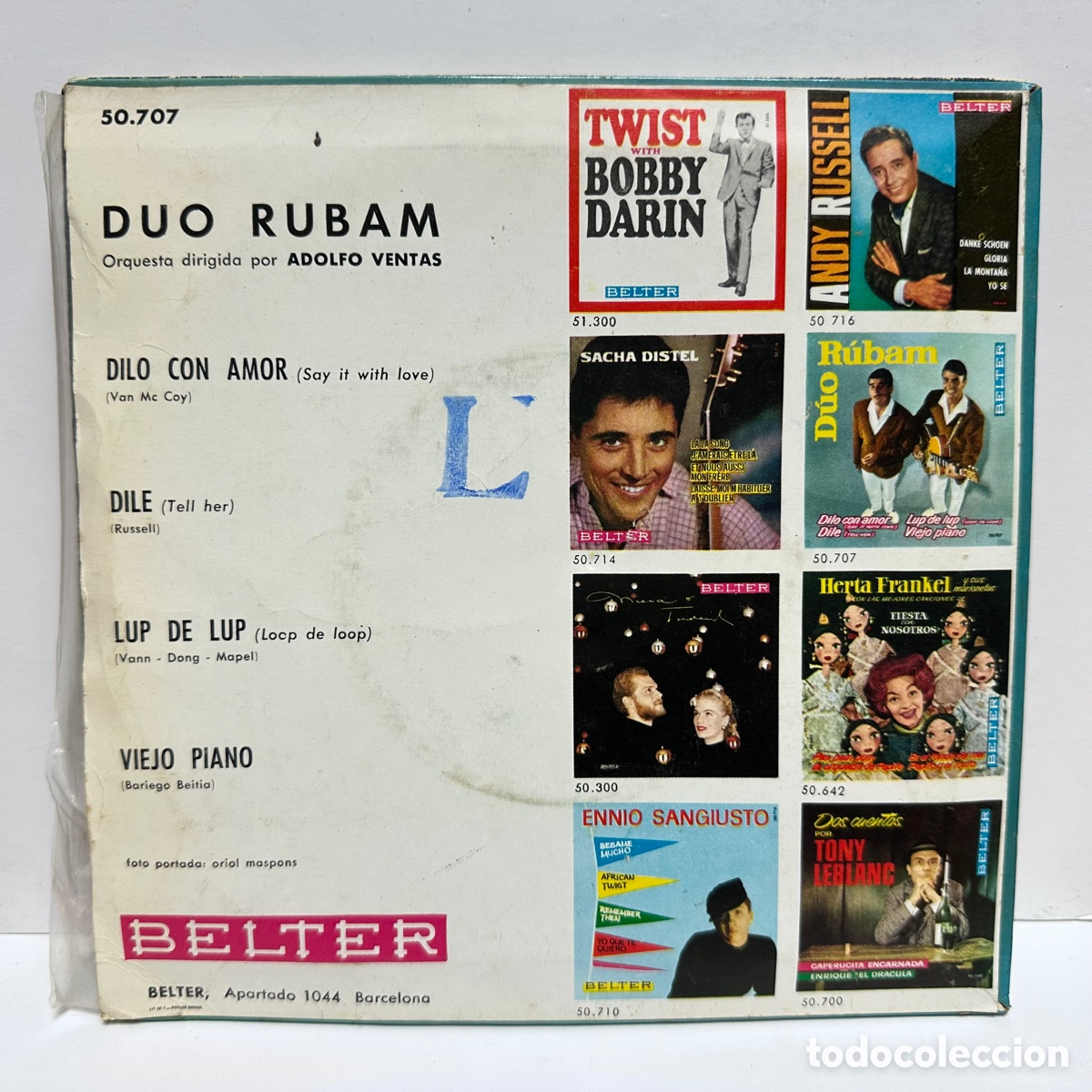 Discos de vinilo: D&uacute;o R&uacute;bam - Dilo Con Amor (7&rdquo;, EP) - Foto 2