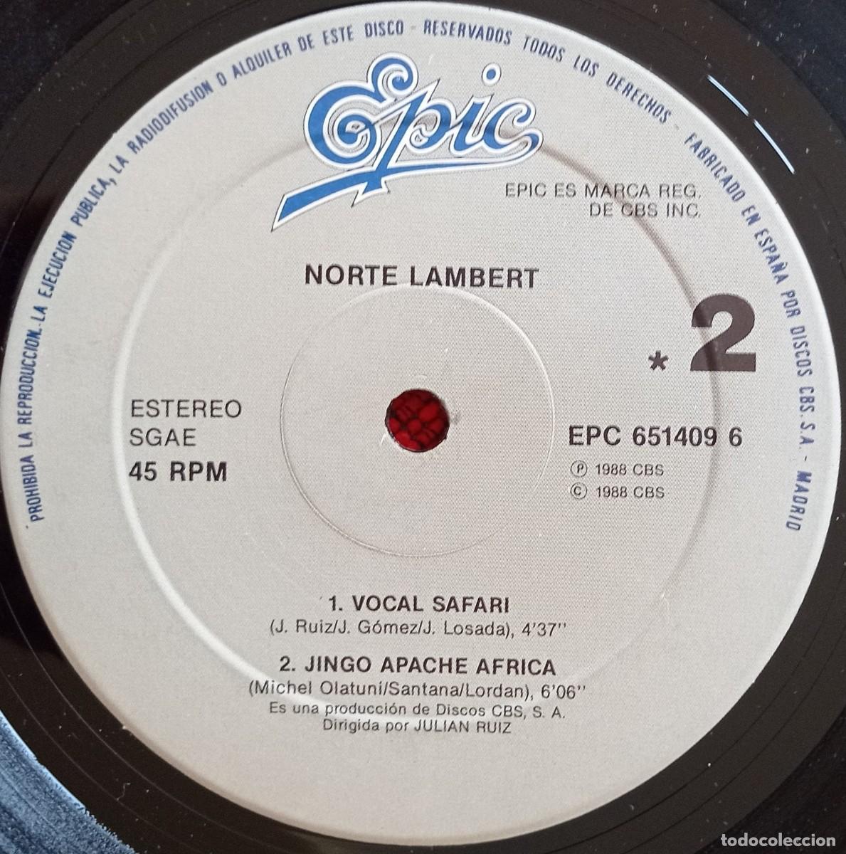 Discos de vinilo: NORTE LAMBERT ** Jingo Apache ** MAXI SINGLE VINILO ORIGINAL 1988 - Foto 4