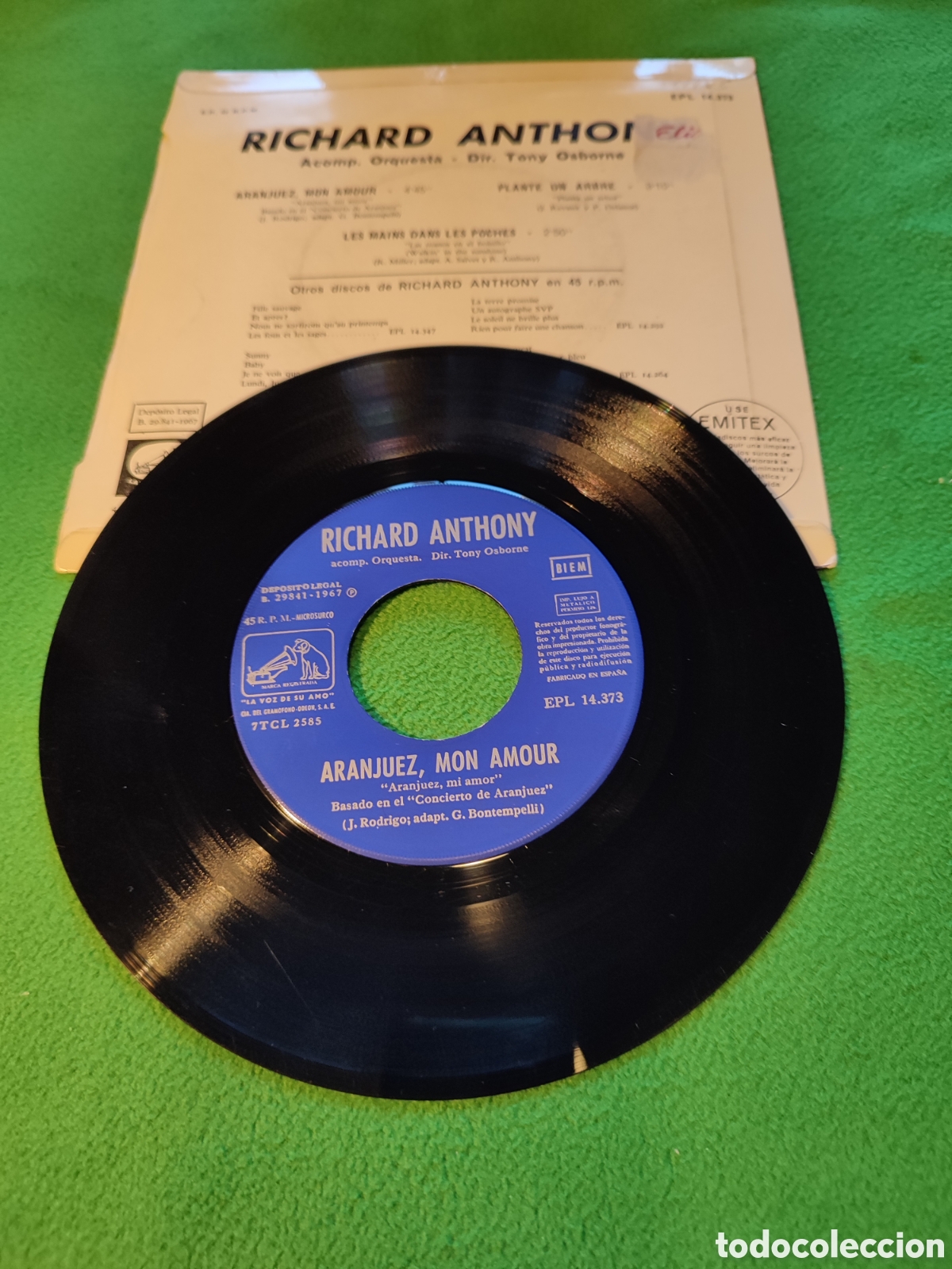 Discos de vinilo: Richard Anthony,- Aranjuez Mon amour+ 2 - Foto 2