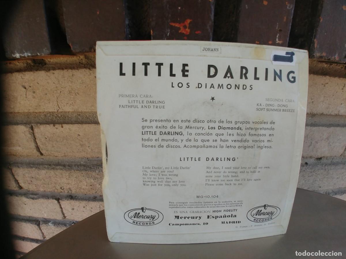 Discos de vinilo: LOS DIAMONDS-EP LTTLE DARLING +3 - Foto 2