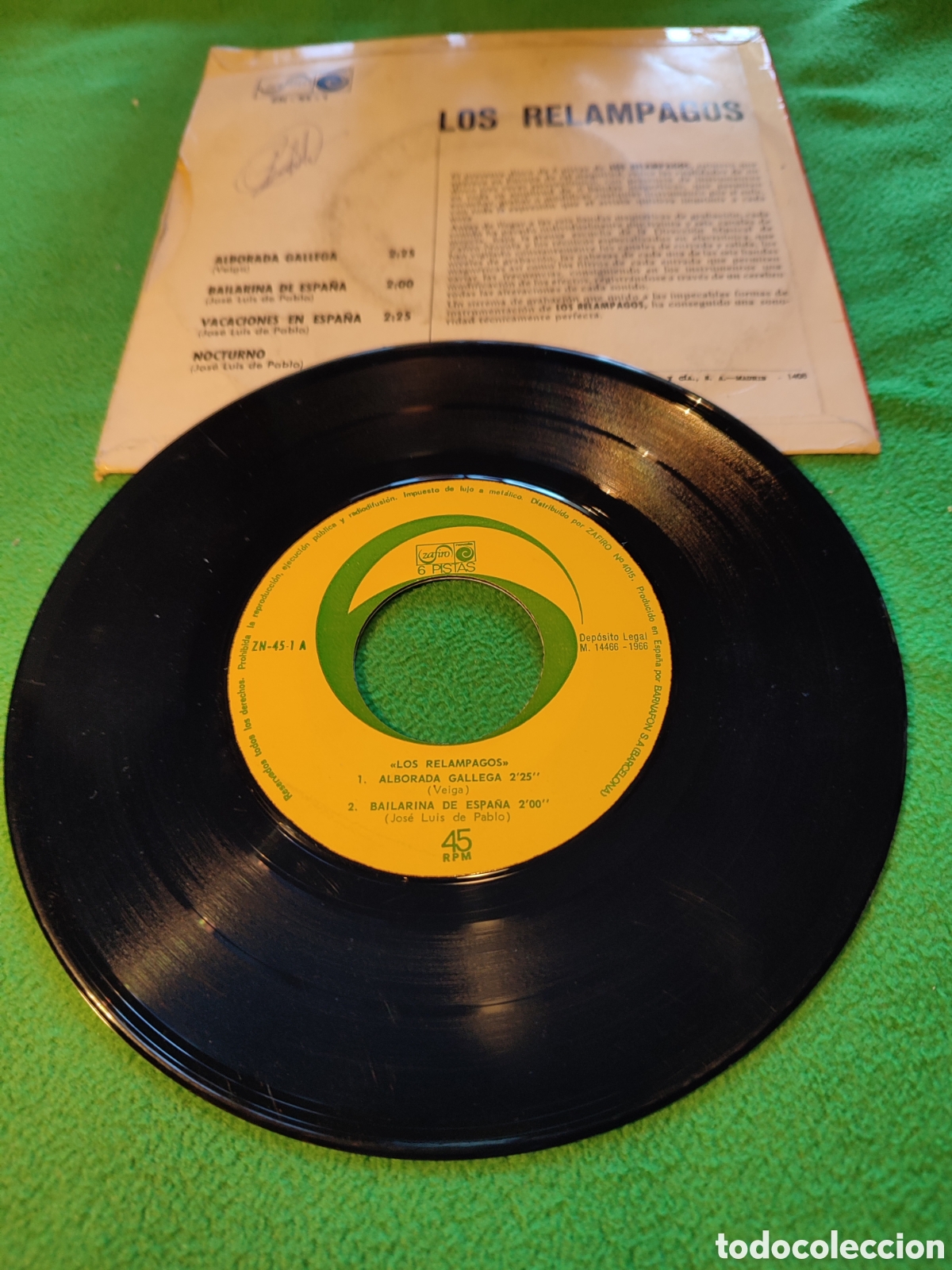 Discos de vinilo: Los Rel&aacute;mpagos - Alborada gallega+ 3 - Foto 2