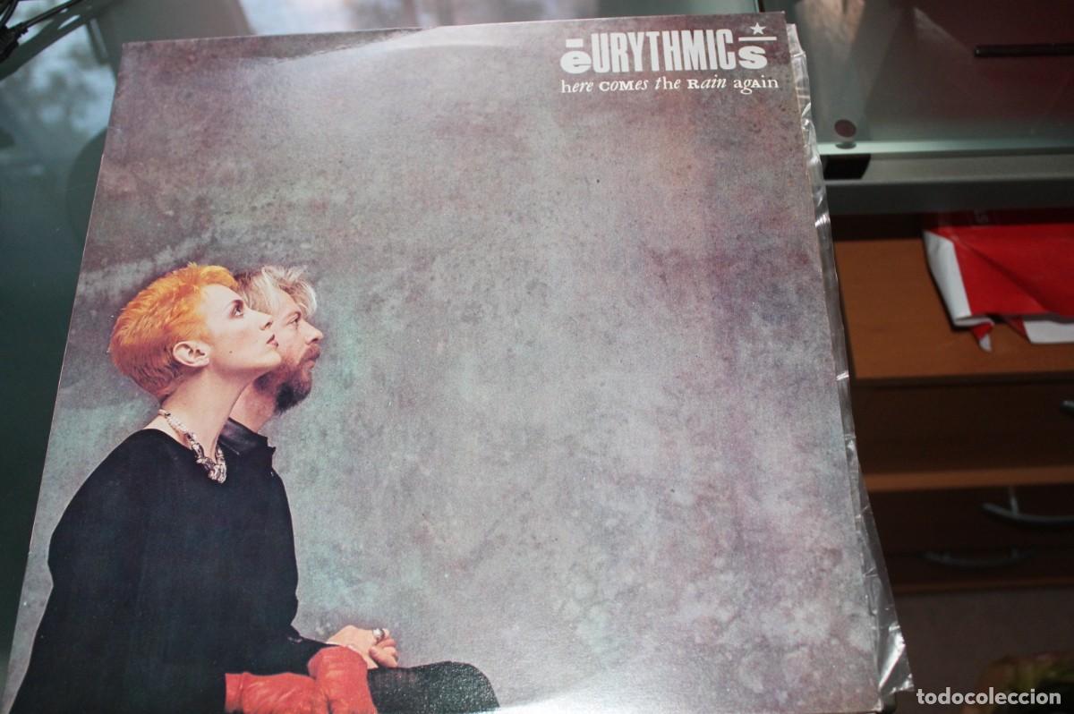 Discos de vinilo: EURYTHMICS - HERE COMES THE RAIN AGAIN - ES MAXISINGLE - Foto 1