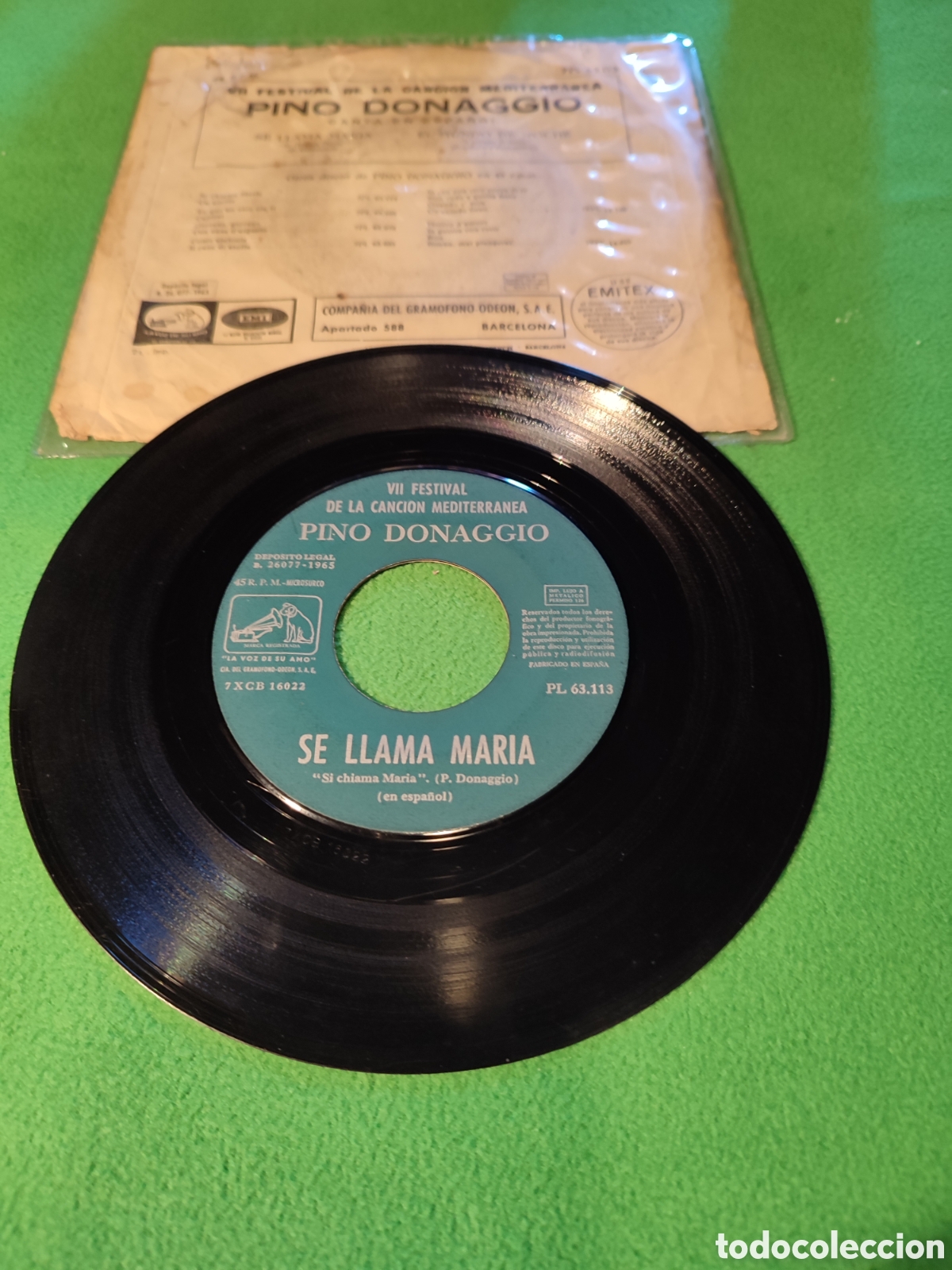 Discos de vinilo: Pino Donaggio - Se llama Mar&iacute;a - Foto 2