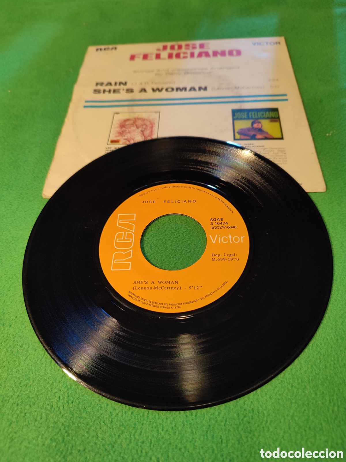 Discos de vinilo: Jos&eacute; Feliciano - Rain - Foto 2