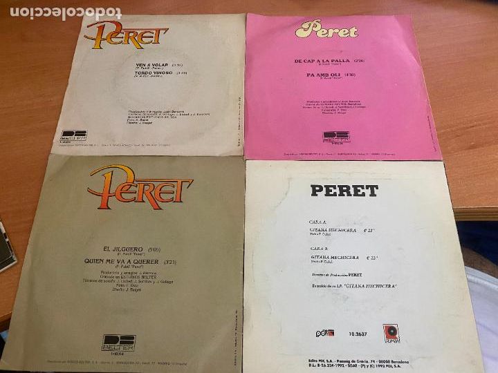 Discos de vinilo: PERET LOTE 4 SINGLE ESPA&Ntilde;A (EPI27) - Foto 2
